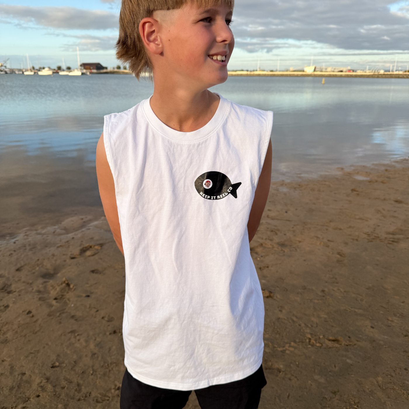 Unisex Cotton Crewneck Singlet | Fish Mate